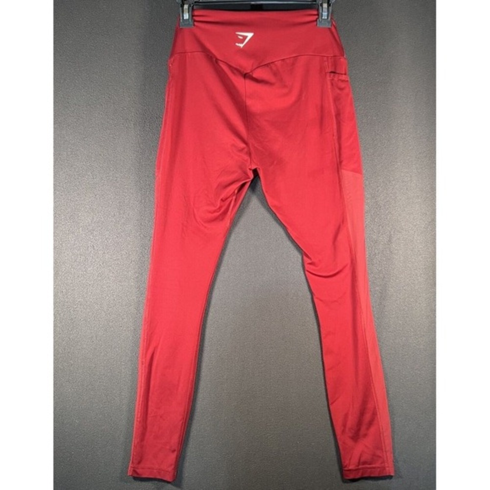 Gymshark Red Mesh‎ Athletic Leggings Women's Size XSmall - Picture 4 of 8